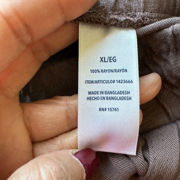 Splendid High Rise Joggers Relax Fit Solid Brown Color Sz L - Picture 7 of 8